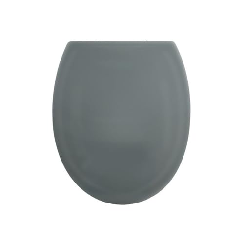 spirella Toilettendeckel oval Klodeckel mit Quick-Release-Funktion und Softclose Absenkautomatik. Antibakterielle Klobrille aus Thermoplast und rostfreiem Edelstahl abnehmbar - Anthrazit