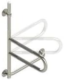 Healthcraft Products Dependa Bar Lower Grab Bar 18" L, Stainless Steel, Knurled Finish