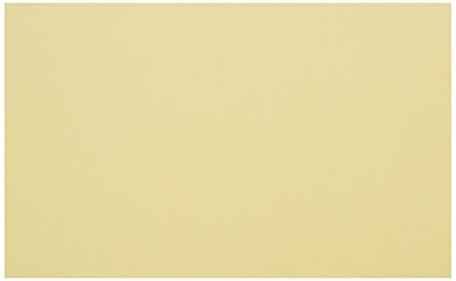 School Smart Heavyweight Plain Index Cards - 5 x 8 inches - Pack of 100 - Canary