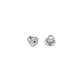 Sterling Silver Rhodium Plated Screw Back For TWJC Silver Stud Earrings Only