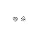Sterling Silver Rhodium Plated Screw Back For TWJC Silver Stud Earrings Only