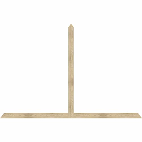 Ekena Millwork 108"W x 72"H x 2"D x 4"F, 16/12 Pitch, Portland Rough Sawn Timbe…
