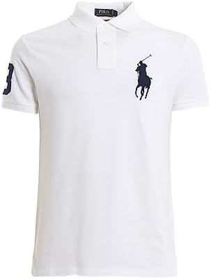 POLO RALPH LAUREN Men's Big Pony Custom Fit Mesh Polo Shirt (M