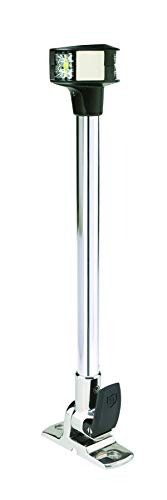 Attwood Marine Stainless Steel Mount Volt 12" Aluminum Fanale da testa pieghevole di ancora, in acciaio inox, montaggio orizzontale per adulti, unisex, alluminio