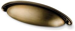 Jeffrey Alexander 1096AB Venezia 5-3/4" L Nouveau Cabinet Cup Pull - 96 mm center-to-center in Brushed Antique Brass