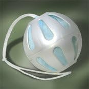Crystal Ball Dechlorinator. No more chlorine in the bath - goodbye dry skin!