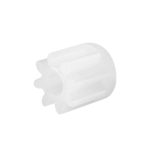 uxcell 50Pcs 082A Plastic Gear Toy Accessories with 8 Teeth for Robot Car Motor