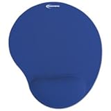 Mouse Pad w/Gel Wrist Pad Nonskid Base 10-3/8 x 8-7/8 Blue