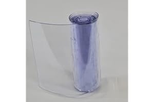 Byson PVC Replacement Door Strips Clear Vinyl Curtain Single Strip 8 Foot Long Warehouse Doggie Door Replacement Strips Doghouse or Kennel Door Flap Standard 200 mm Wide x 8 Feet Long