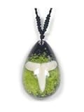 Real Shark Tooth Necklace on Black Cord (Yellow)