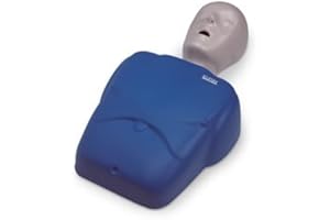 NASCO LF06001U CPR Prompt Adult/Child Manikin with 10 Lung Bags and Tool, Blue