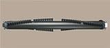 Kirby Heritage II Brushroll, DVC Replacement Brand, designed to fit Kirby Heritage II, Legend I & II, Brushroll is fiberglass with ball bearing ends, 4 rows black vinyl bristles with built in magnet to light up green light on head of vacuum cleaner