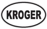 More Oval Decals, Kroger, Vinyl Car Decal, 'Black', '5-by-5 inches'