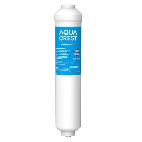 AQUA CREST 5KDC-F Replacement Filter for 5KDC Under Sink Water Filter System, Reduces PFAS, PFOA/PFOS, Chlorine, NSF/ANSI Tested 5K Gallons Ultra High Capacity (No Tube)