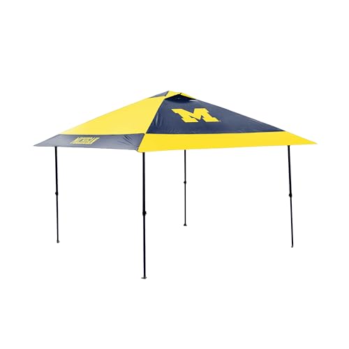 Logo Brands NCAA Michigan Wolverines 12x12 Solo Up Canopy – 144 Square Feet of…