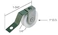 CRL Sliding Screen Door Spring Tension Roller 1" Nylon Wheel for Metal Industries - Package