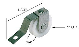 CRL Sliding Screen Door Spring Tension Roller 1" Nylon Wheel for Metal Industries - Package