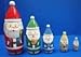 BestPysanky Set of 5 Multicolor Santa Wooden Nesting Dolls 5.5 Inches