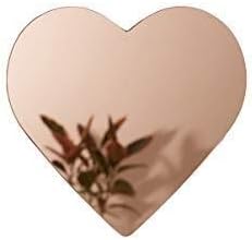 Amazon Com Makeup Mirror Heart Shaped Mirror Cute Shape Rose Gold Decorative Wall Hanging Mirror Wall Mirror 14 14 Inches Home Kitchen