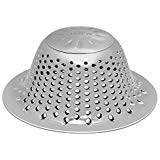 LEKEYE Bathtub Drain Hair Catcher/Stainless Steel Drain Protector/Hair Trap-Silver