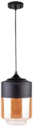 Modern Pendant Light Ceiling Amber Glass Lamp Shade Industrial Vintage 113