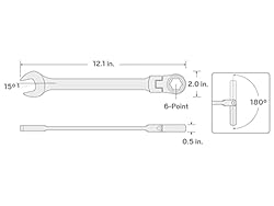 TEKTON 24 mm Flex Ratcheting Combination Wrench