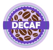 Decaf Coffee Shop Barista Labels, 20mm, 1000 Labels per Roll