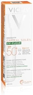 , Capital Soleil UV-Clear, Protección solar anti-imperfecciones, 40 ml