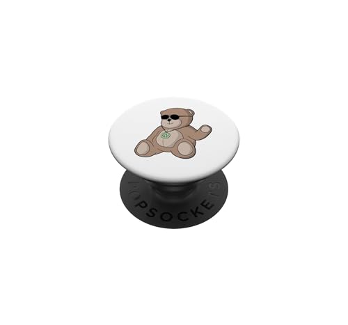 Cute Teddy Bear Wildlife Animal Lover Gift Men Women Kids PopSockets Adhesive P…