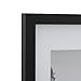 ONE WALL Tempered Glass 8x10 Picture Frame Set of 4 with Mats for 5x7, 4x6 Photo, Black Wood Frame for Wall and Tabletop - Mounting Hardware Included