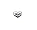 Silver MOM Heart Floating Charm