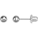Titanium Ball Piercing Earrings Pair in 4mm - Hypoallergenic For Sensitive Ears
