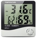 Generic HTC-1 E Digital Humidity Meter Hygrometer Thermometer with Large LCD Display Temperature Alarm Clock