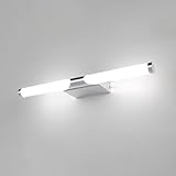 ECOBRT Lámpara LED para espejo de baño 7W moderna de acrílico para pared acabado