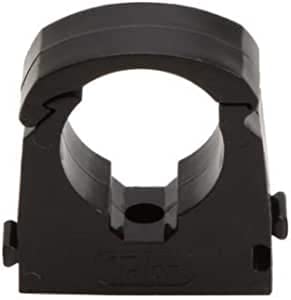 ROHANS Single 15mm HINGED Pipe Clips TS15 for PIPEWORK Black, White, Red, Yellow, Blue, Pack of 5, 10, 15, 20, 50, 100 (100, Black)