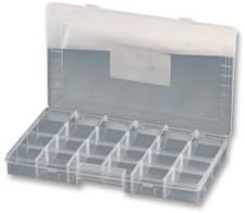 COMPARTMENT BOX Transparent Hinged lids Storage organiser - GVC digital