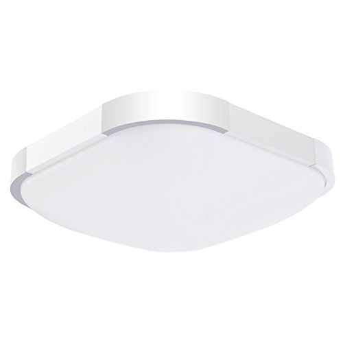 Drosbey 24W LED Flush Mount Ceiling Light, 12in, 240W Incandescent Bulbs Equivalent, 3000 Lumens, 5000K Daylight White, Round Lighting Fixture for Kitchen, Hallway, Bathroom, Bedroom