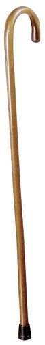 Lumex Standard Wood Cane, Walnut Finish 7/8" x 36", Case of 6