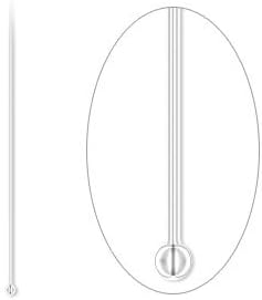 Silver Plated 2" 22 gauge Ball Headpin 20pc