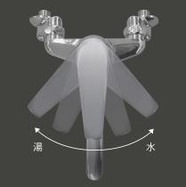 三栄水栓 【キッチン用 寒冷地仕様】 シングル混合栓 湯・水の配管ピッチが120~220㎜の範囲内で取付け可能 K1711DK-4U