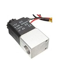AOMAG 1/4" NPT hembra puerto, DC 24 V 2 way Normalmente cerrado eléctrico de aluminio neumática solenoide válvula de aire