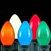 Novelty Lights Ceramic Christmas Replacement Bulbs - Outdoor Individual Bulbs for Events, Holiday Parties, Patios, and More - C7/E12 Candelabra Base, 5 Watt Lights (Multicolor, 25 Pack)