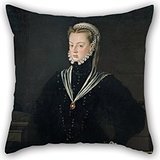 Alphadecor Cushion Covers 20 X 20 Inches / 50 By 50 Cm(both Sides) Nice Choice For Wife,father,dining Room,monther,seat,relatives Oil Painting Alonso SÃƒÂ¡nchez Coello - Portrait Of Juana Of Austria,