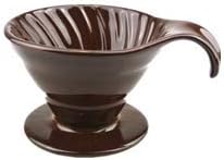 MYAMIA Hand-Washed Ceramic Coffee Cup Ceramic Filter Cup V-Type Filter Paper Filter Cup V60 Coffee Cup-Brown