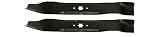USA Mower Blades (2 MTD616MBP Toothed Extra High-Lift for MTD 490-100-M115 942-616 742-04087 Length 21-3/16 in. Width 2-3/4 in. Thickness .150 in. Center Hole 6 Point Star 38 in. Deck