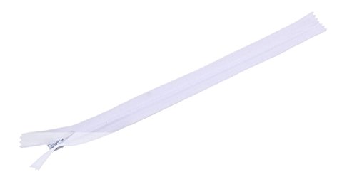 50pcs Long Nylon Invisible Zippers for DIY Sewing Back Dress Cushion Tailoring Accessories Tailor Tool (White, 24inch)
