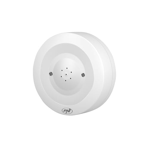 PNI SafeHouse HS527 WiFi Flood Sensor Detector with 80 dB Sound Alarm, Built-in Speaker for Flood and Drops Compatible with Tuya App, 3V Power Supply