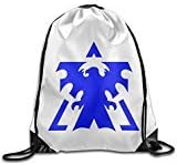 MGTER66 Backpack Gymsack Gym Sack Starcraft Terran Logo White