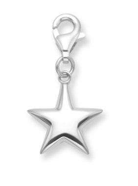 Heather Needham Sterling Silver Star clip-on Charm - Size: 14mm Gift Boxed star clasp charm 8104TR/B41HN