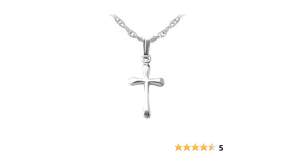 15 Inches Children 14K White Gold Cross 
